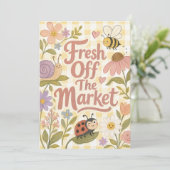Verse Markt Geschilderde Tuin Kaart (Staand voorkant)
