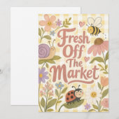 Verse Markt Geschilderde Tuin Kaart (Voorkant / Achterkant)