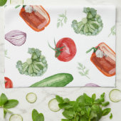 Verse markt groenten theedoek (Gevouwen)