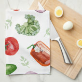Verse markt groenten theedoek (Quarter Fold)