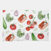 Verse markt groenten theedoek (Horizontaal)