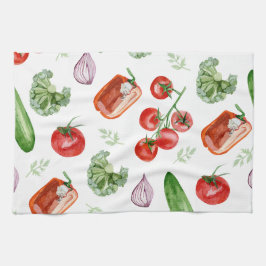 Verse markt groenten theedoek
