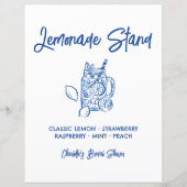 Verse Markt Lemonade Bruiloftsontvangst Bord (Voorkant)