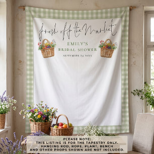 Verse Markt SAGE Gingham Foto Achtergrond Wandkleed