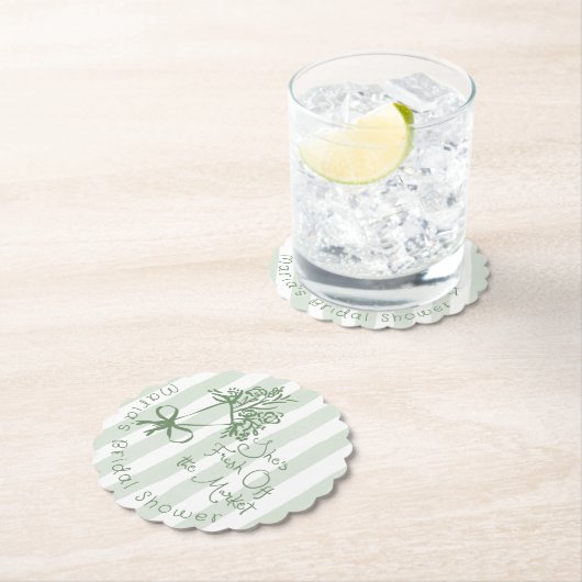 Verse markt salie groene grillige Boeket Kartonnen Onderzetters (Insitu)