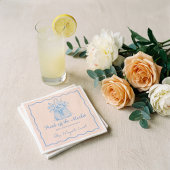 Verse markt schets bloemrijke bruidsdouche servet