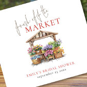 Verse Markt Waterverf Bloemen Bruidsfeest Sparkling Wijnetiket