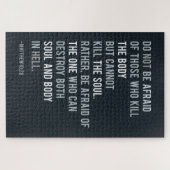 Verse Matthew 10:28 Wees niet bang voor Citaat Legpuzzel (Horizontaal)