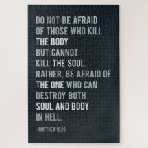 Verse Matthew 10:28 Wees niet bang voor Citaat
