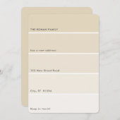 Verse mededeling verf Beige Paint Chip Kaart (Voorkant / Achterkant)