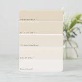 Verse mededeling verf Beige Paint Chip Kaart (Staand voorkant)