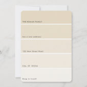 Verse mededeling verf Beige Paint Chip Kaart (Voorkant)