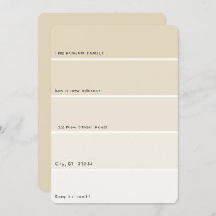 Verse mededeling verf Beige Paint Chip Kaart
