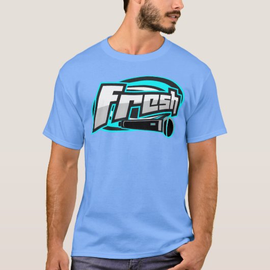 VERSE MEISJE met microfoon T-shirt (Voorkant)