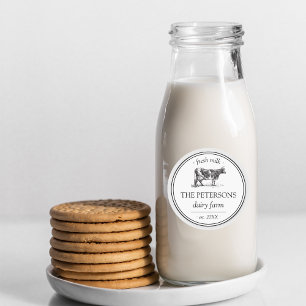 Verse Melk Label Dairy Boerderij