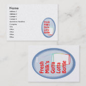 Verse melk moet Lotta fles Visitekaartje (Voorkant / Achterkant)