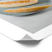 Verse meloenplak op bord - Minimalistische voedsel Poster (Hoek)