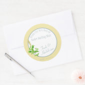 Verse Mint Herb - Zelfgemaakt bakken Gift Food Lab Ronde Sticker (Envelop)