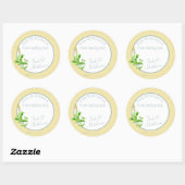 Verse Mint Herb - Zelfgemaakt bakken Gift Food Lab Ronde Sticker (Vel)