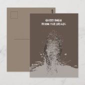 Verse monochrome grunge man watersproei briefkaart (Voorkant / Achterkant)