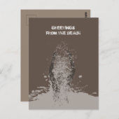 Verse monochrome grunge man watersproeier briefkaart (Voorkant / Achterkant)