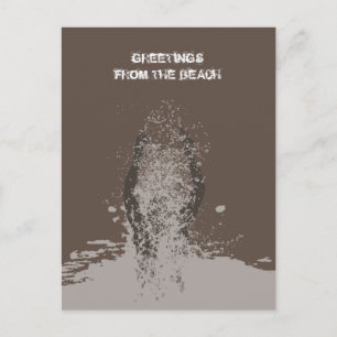 Verse monochrome grunge man watersproeier briefkaart