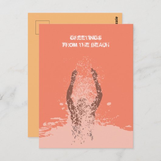 Verse monochrome grunge man watersproeier QR-code Briefkaart (Voorkant / Achterkant)