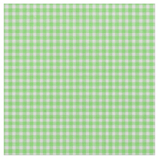 Verse Muntige Groene Gingham Geruite Streep Stof (Close Up)