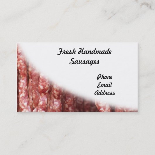 verse natuurlijke worst visitekaartje (Voorkant)