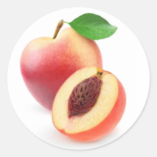 Verse nectarineperziken ronde sticker (Voorkant)