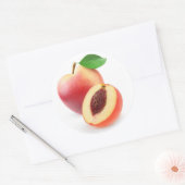 Verse nectarineperziken ronde sticker (Envelop)