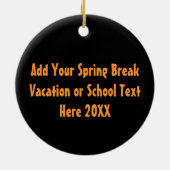 Verse neon voorjaarsvakantie keramisch ornament (Achterkant)