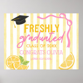 Verse net afgestudeerd limonade grad feest poster