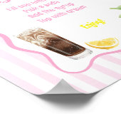 Verse Net Afgestudeerde Roze Strepen Dirty Soda Ba Poster (Hoek)