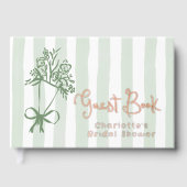 Verse net van de markt Salie groene Strepen Waterc Gastenboek (Voorkant)