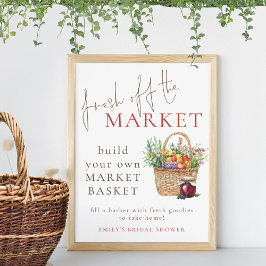 Verse off Market Vul uw mandje Vrijgezellenfeest Poster
