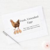 Verse Onbewassen Eieren Boerderij Label Sticker (Envelop)