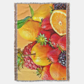 Verse oogst: Levendig ontwerp voor fruit oogst Deken (Voorkant Verticaal)