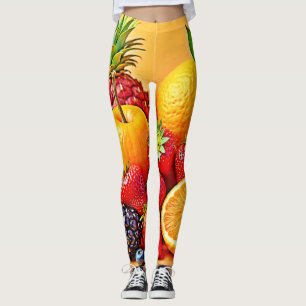 Verse oogst: Levendig ontwerp voor fruit oogst  Leggings