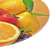 Verse Oogst: Levendig Ontwerp voor Fruit Oogst Snijplank (Hoek)