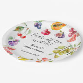 Verse Oogst Vruchten Bruidsborrel Verwelkoming Papieren Bordje (Gekanteld)