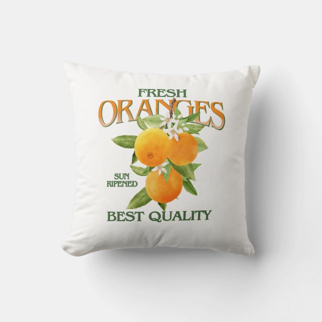 Verse Oranges - Beste Kwaliteit Kussen (Voorkant)