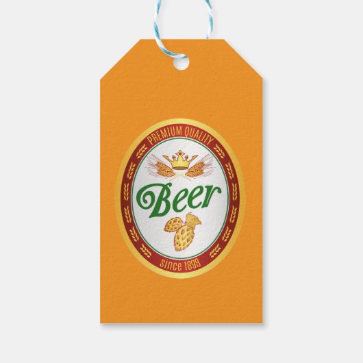 Verse Oranje Bier Cadeaulabel (Achterkant)