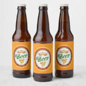 Verse Oranje Bier Etiket (Flessen)