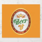 Verse Oranje Bier Etiket (Enkel label)
