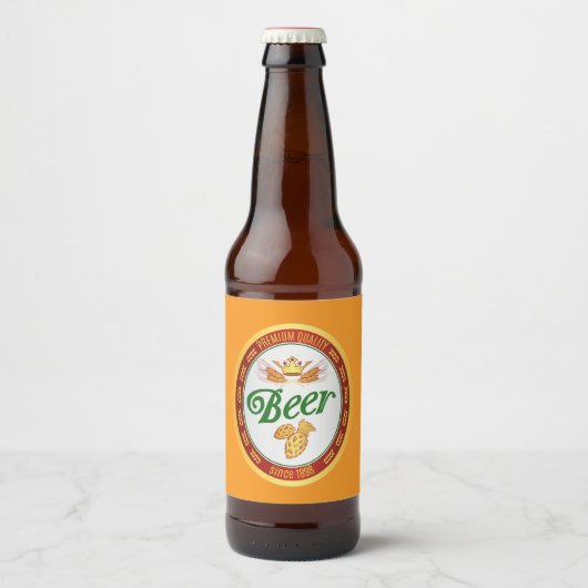 Verse Oranje Bier Etiket (Voorkant)