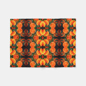 Verse Oranje en Bladeren Dekbed Fleece Deken (Voorkant (Horizontaal))
