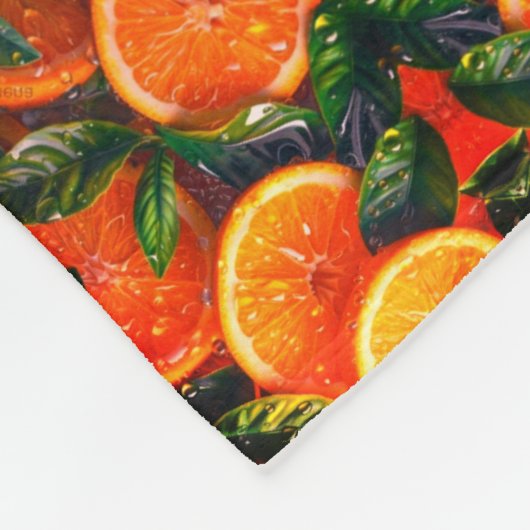 Verse Oranje en Bladeren Dekbed Fleece Deken (Hoek)