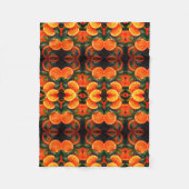 Verse Oranje en Bladeren Dekbed Fleece Deken (Voorkant)