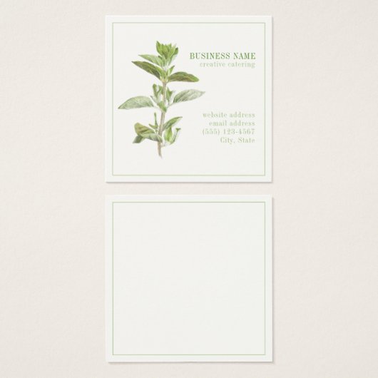 VERSE OREGANO 2.5 Zakelijke kaart (Voorkant /achterkant)